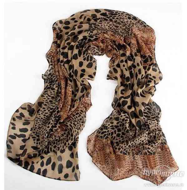 NOVÝ  šátek leopard do hněda KRÁSNÝ  NEVÁHEJTE - foto 1