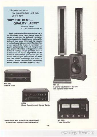 McIntosh  MC 2500, C 34 V, jedny z nejlepších komponentů zn. - foto 13