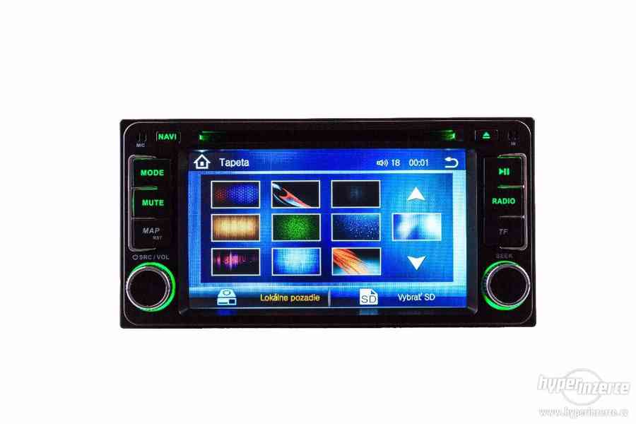 6,2" Dotykové autorádio Toyota s DVD,USB, CZ MENU - foto 4