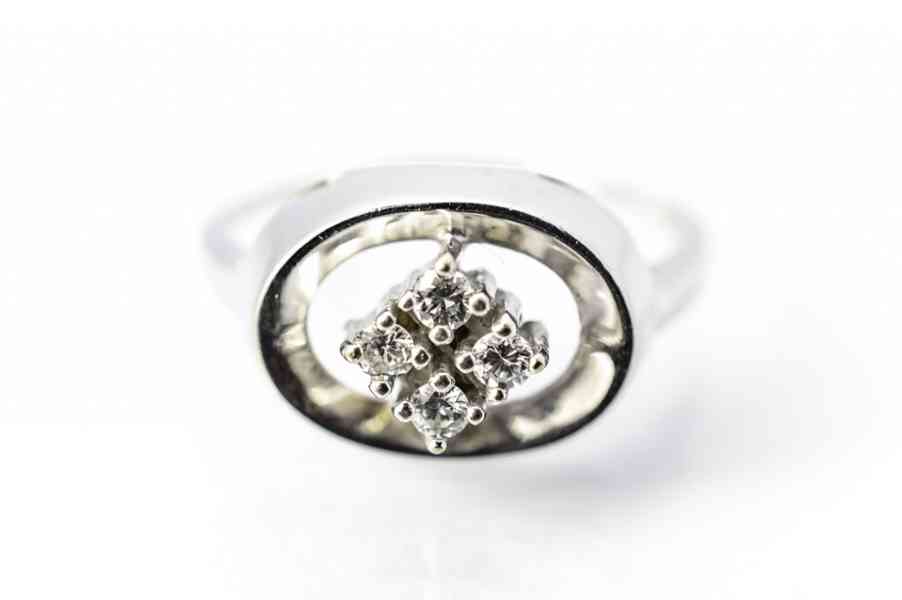 Prsten s diamanty 4 x 0,1 ct - foto 1