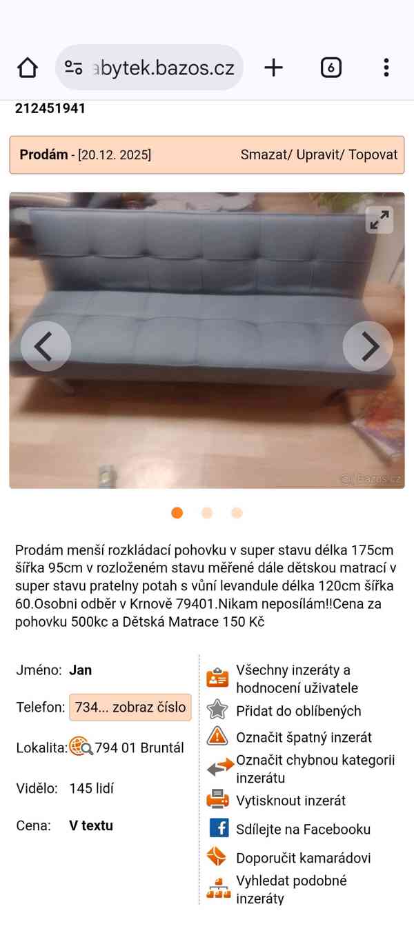 Dětská Matrace +rozkládací pohovku  - foto 4