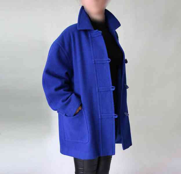 Královsky modrý duffle coat Miss Smith vel.42 - foto 9