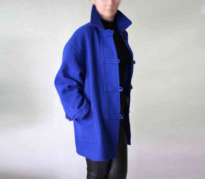 Královsky modrý duffle coat Miss Smith vel.42 - foto 7