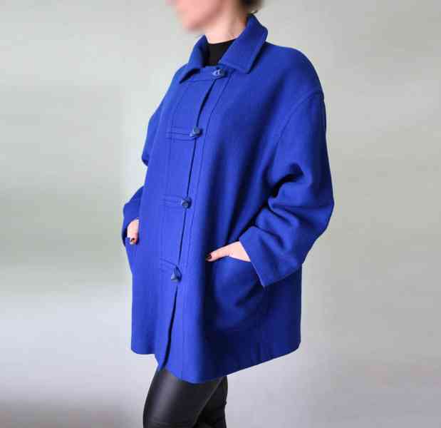 Královsky modrý duffle coat Miss Smith vel.42 - foto 3