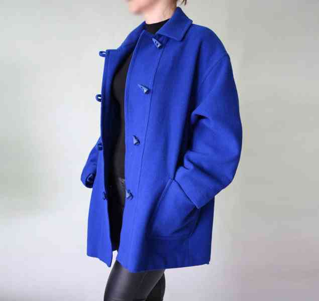 Královsky modrý duffle coat Miss Smith vel.42 - foto 4