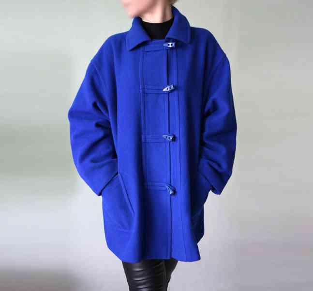 Královsky modrý duffle coat Miss Smith vel.42 - foto 2