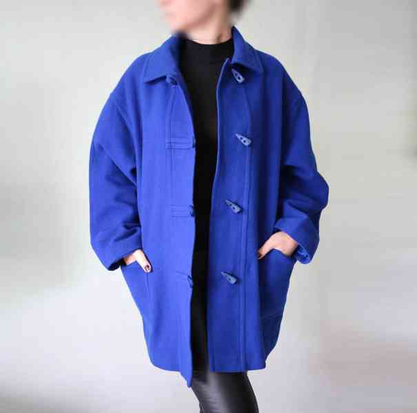 Královsky modrý duffle coat Miss Smith vel.42 - foto 10