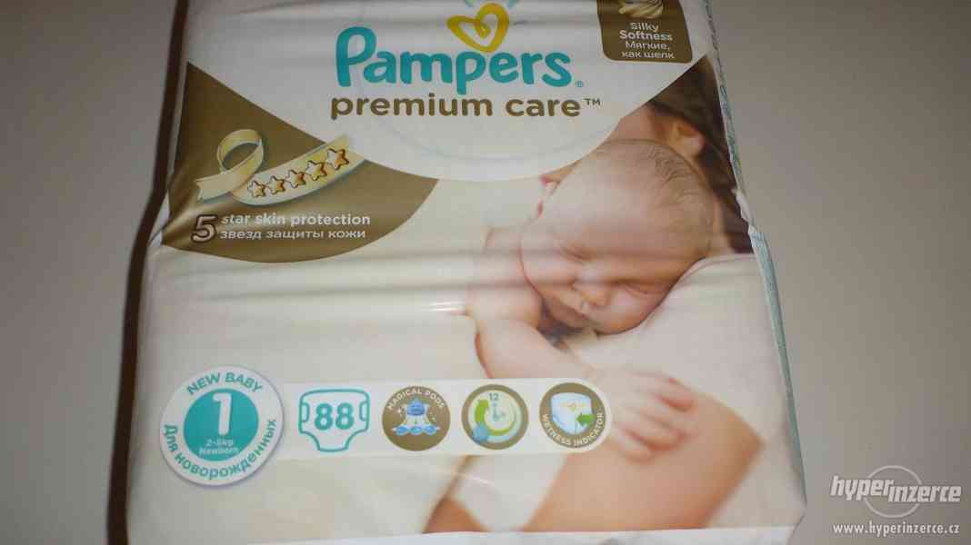 Pleny PAMPERS Premium Care vel. č.1 - měsíční balení, NOVÉ - foto 2