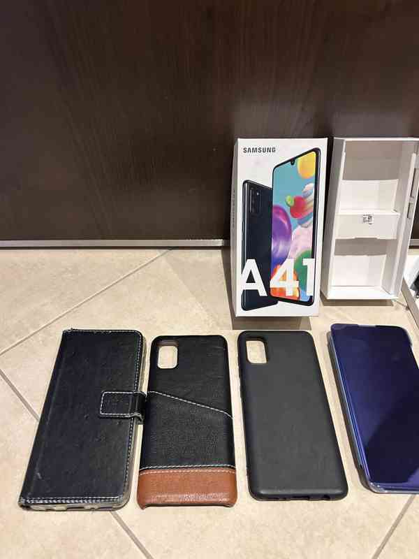 Samsung A41 + ochr. sklo + obaly a příslušenství - foto 3