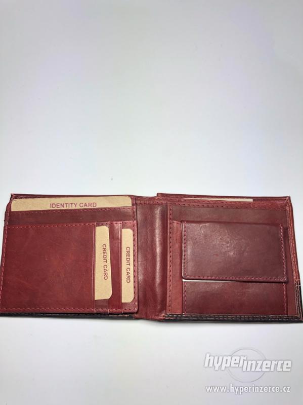 Kožená peněženka hnědo-černá - foto 2