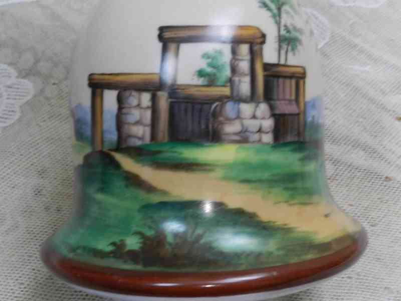 Zajímavá stará ručně malovaná Láhev Karafa Váza Značeno - foto 5