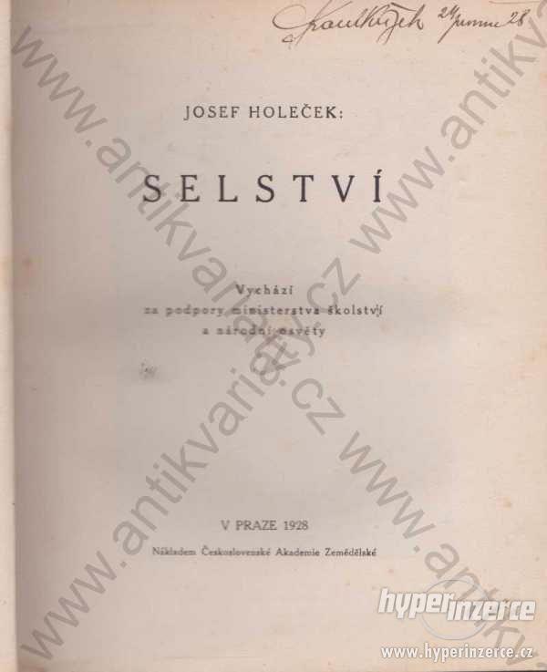 Selství Josef Holeček 1928 - foto 1