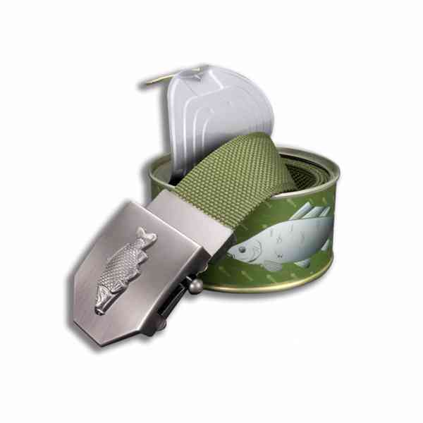 Opasek dárkový rybářský Kapr 4 cm - olivový - foto 2