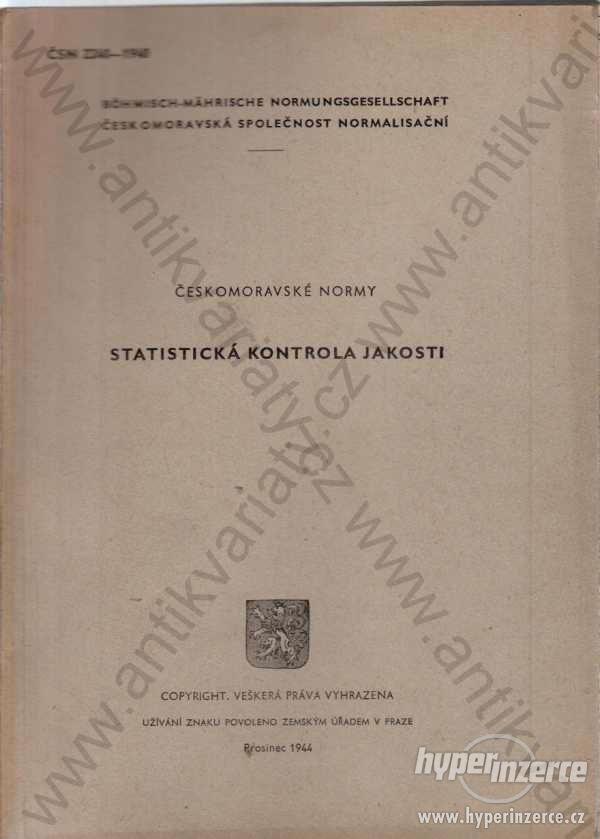 Statistická kontrola jakosti 1944 - foto 1