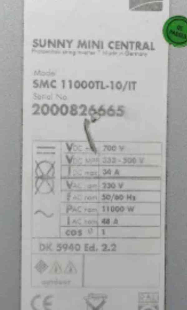 SMA Sunny Mini Central SMC 11000TL | Photovoltaic - foto 2