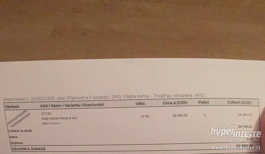 Zlatý pánský řetízek - foto 6