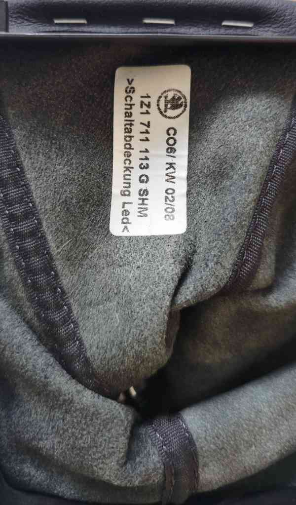 NOVÁ ORIGINÁL Řadící páka kůže Škoda Octavia II 1Z1711113G - foto 5