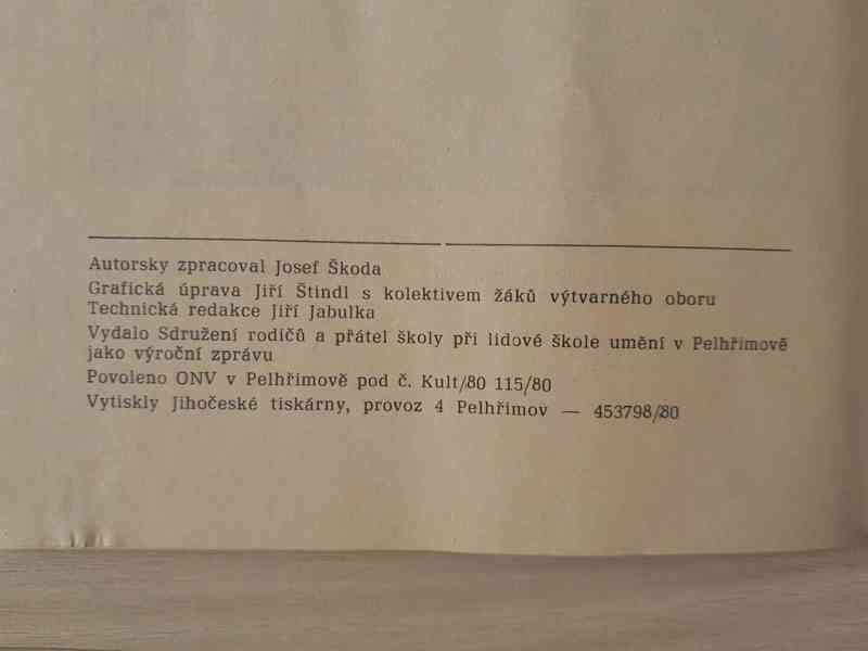 Lidová škola umění Pelhřimov 40 let - pamětní brožura 1980  - foto 5