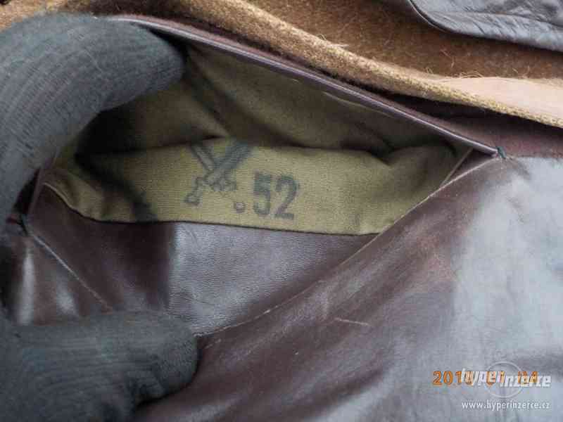 vojenský kožený kabát,značený - foto 2