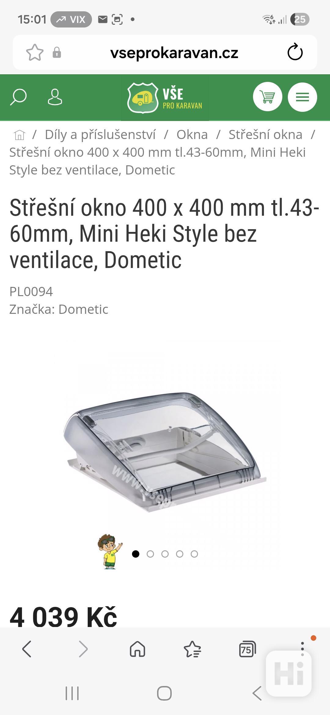 Střešní okno Dometic mini  - foto 1