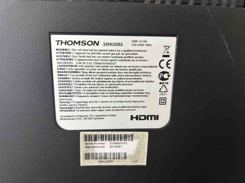 Televize Thomson 32HU3253C + set top box + přísl. - foto 8