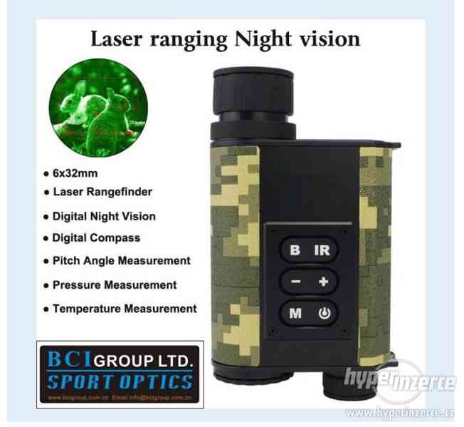 Infračervené vojenské noční vidění, laserový dálkoměr, 6x32 - foto 1