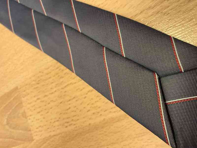 Vintage šedomodrá kravata - foto 4