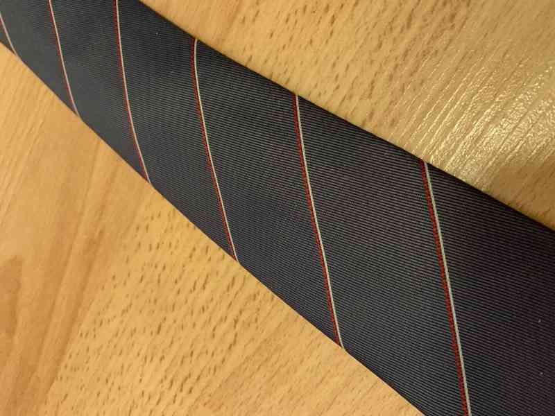 Vintage šedomodrá kravata - foto 2