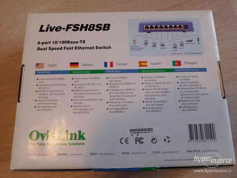 Switch 8 portů 100M OvisLink FSH8SB - foto 7
