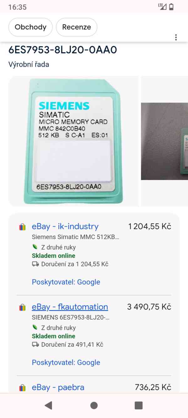 Paměťová SD karta pro SIMATIC S7 MICRO MEMORY CARD MMC  - foto 2