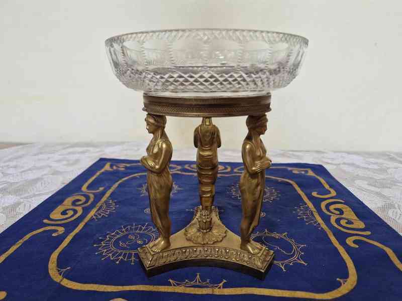 Luxusní empírová Mísa Nástolec ve zlacené montáži - foto 5