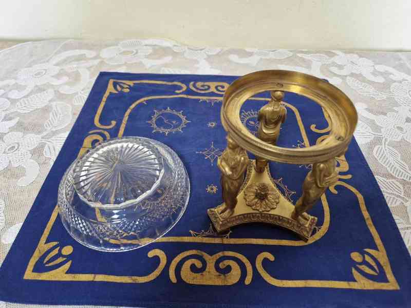 Luxusní empírová Mísa Nástolec ve zlacené montáži - foto 4