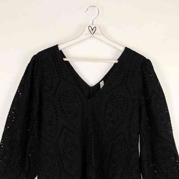 Y.A.S. - Černé šaty Penny Smock organic cotton Velikost: M - foto 9