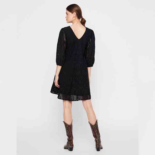 Y.A.S. - Černé šaty Penny Smock organic cotton Velikost: M - foto 2