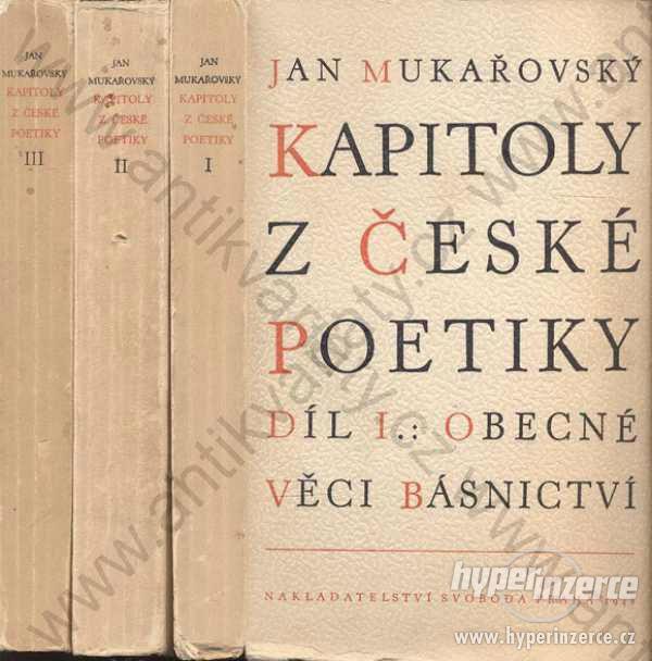 Kapitoly z české poetiky Jan Mukařovský 1948 - foto 1