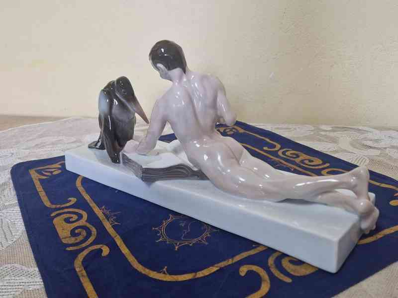 Porcelánová socha Filosofická Disputace Marabu Rosenthal - foto 6