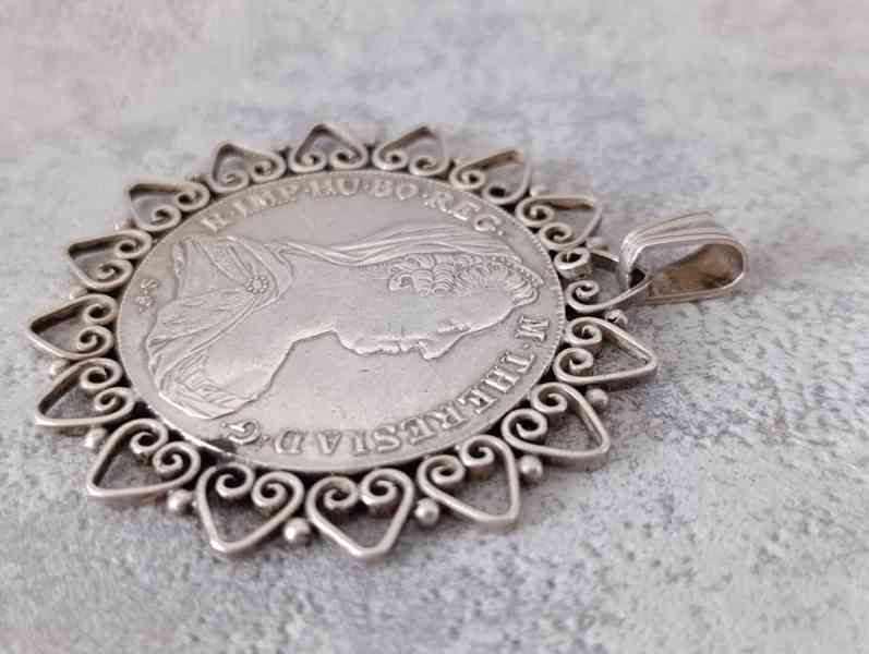 Velká stříbrná mince - tolar Marie Terezie(NOVORAŽBA) PUNC - foto 6