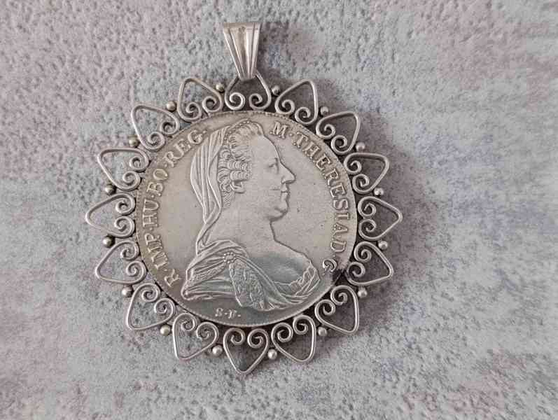 Velká stříbrná mince - tolar Marie Terezie(NOVORAŽBA) PUNC - foto 2