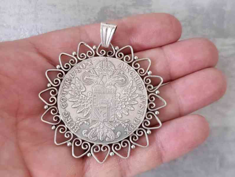 Velká stříbrná mince - tolar Marie Terezie(NOVORAŽBA) PUNC - foto 9