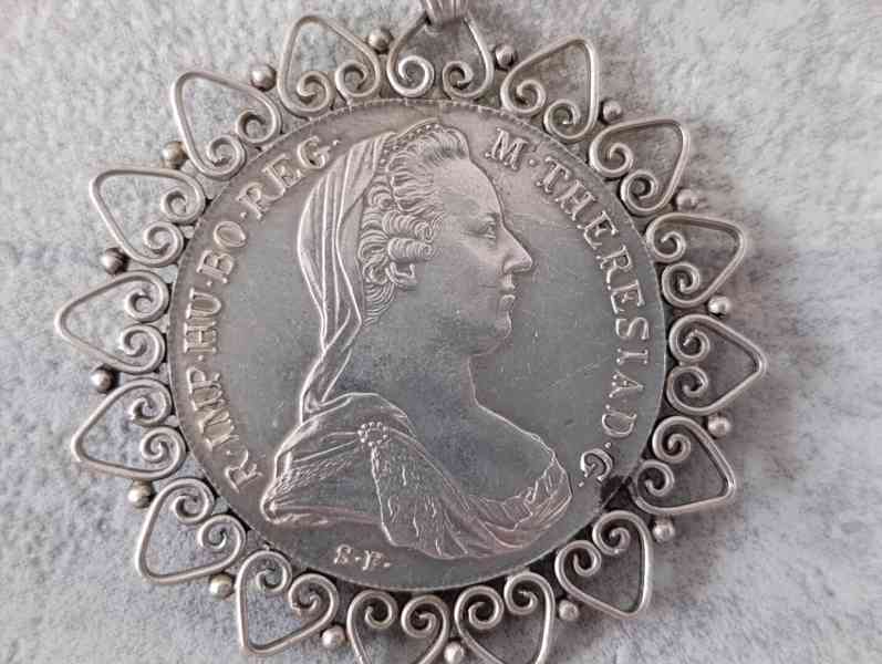 Velká stříbrná mince - tolar Marie Terezie(NOVORAŽBA) PUNC - foto 5