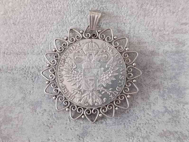 Velká stříbrná mince - tolar Marie Terezie(NOVORAŽBA) PUNC - foto 4