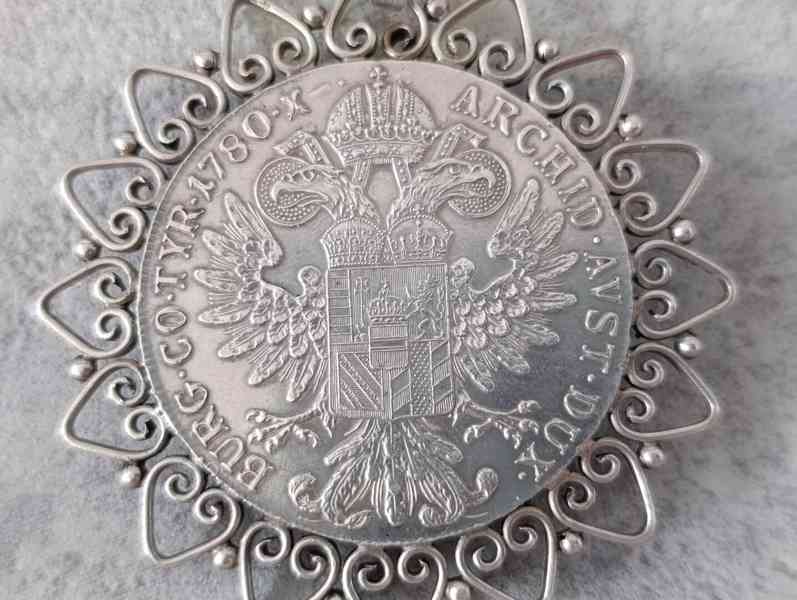 Velká stříbrná mince - tolar Marie Terezie(NOVORAŽBA) PUNC - foto 3