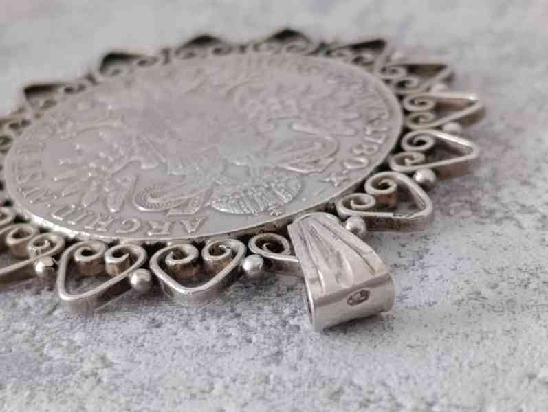 Velká stříbrná mince - tolar Marie Terezie(NOVORAŽBA) PUNC - foto 13