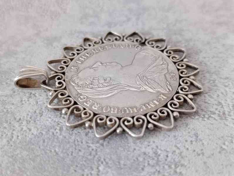 Velká stříbrná mince - tolar Marie Terezie(NOVORAŽBA) PUNC - foto 8