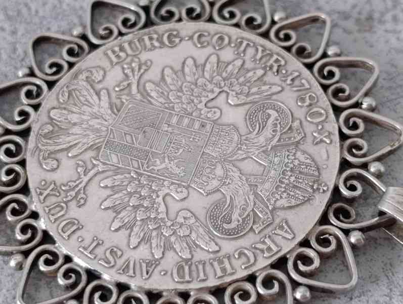 Velká stříbrná mince - tolar Marie Terezie(NOVORAŽBA) PUNC - foto 12