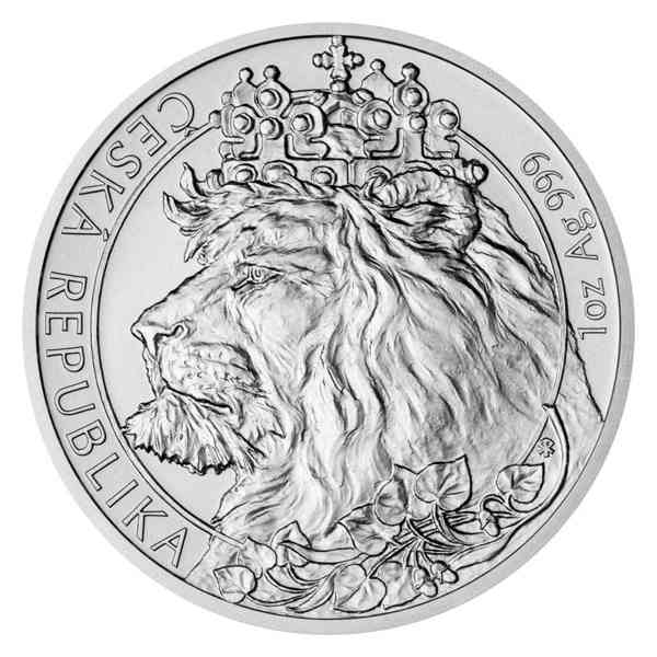 Stříbrná mince český lev 2021 - foto 3