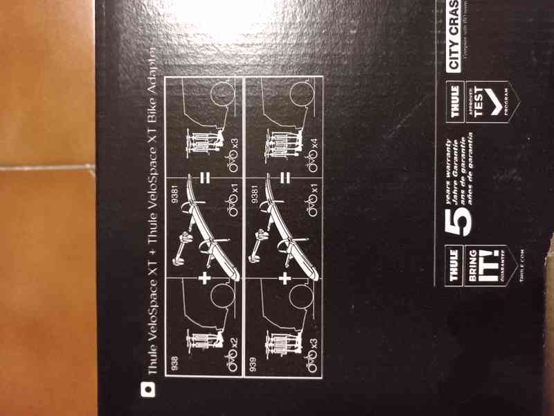 Thule VeloSpace XT pro 3 kola včetně adaptéru pro 4 kolo - foto 4