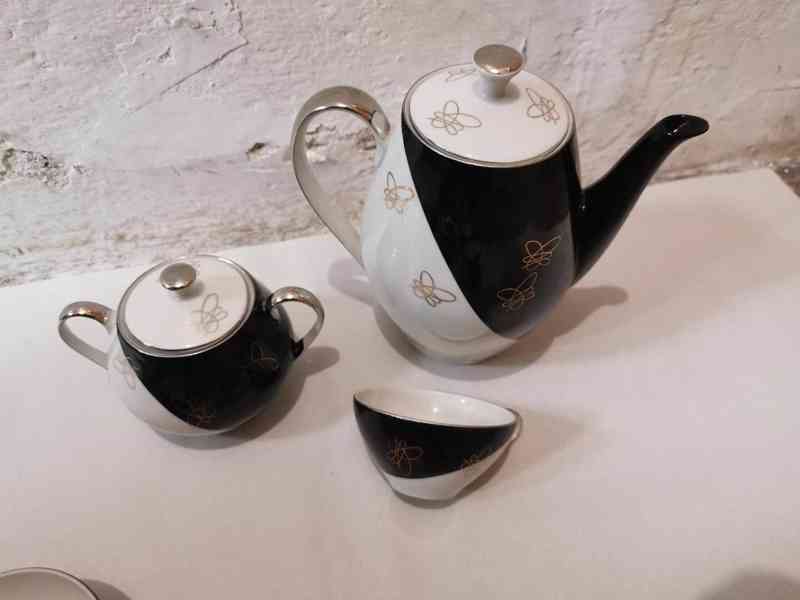 Černo bílý servis 6 osob Brusel Jaroslav Jetmar - foto 2