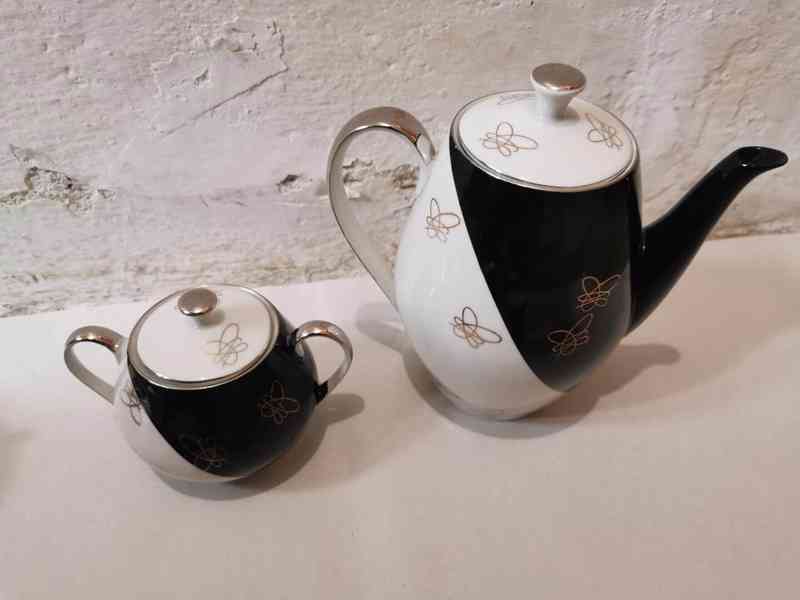 Černo bílý servis 6 osob Brusel Jaroslav Jetmar - foto 4