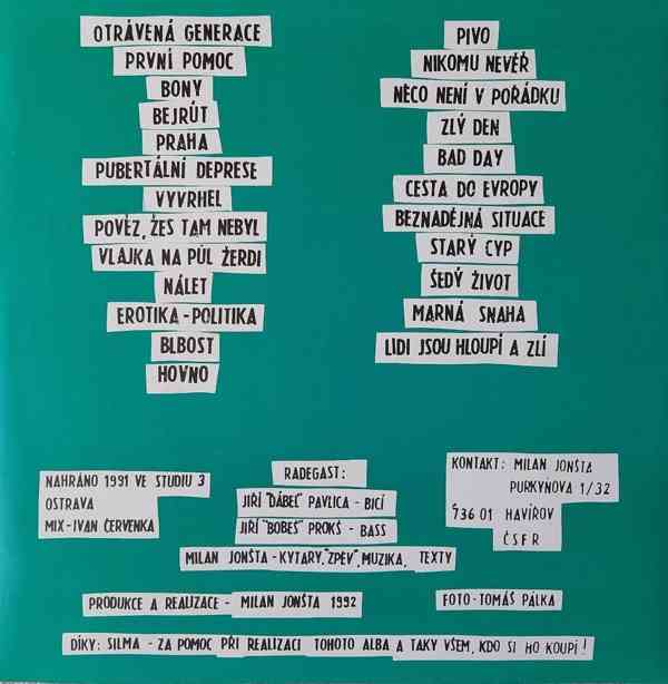 Radegast – Otrávená Generace  (LP)  - foto 2